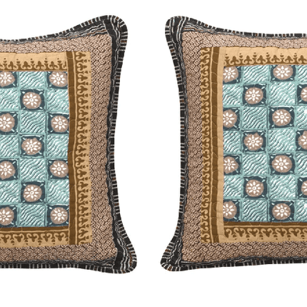 DaDa Bedding Set of Two Gallery of Roses Bohemian Cushion Covers - 2-PCS - 18" (JHW-546-CC)