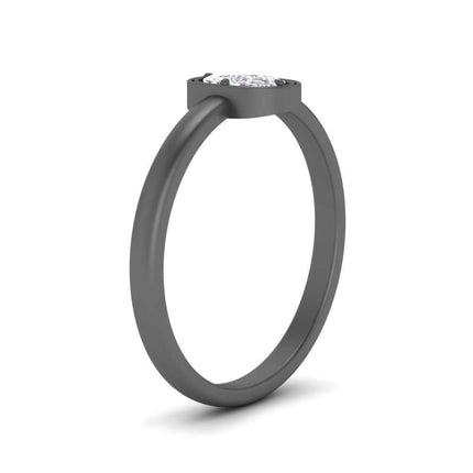 Cushion Cut Bezel Solitaire Ring