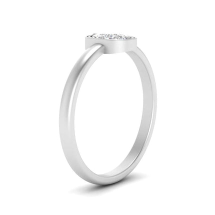 Cushion Cut Bezel Solitaire Ring