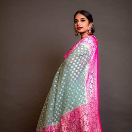 Designer Banarasi  Georgette Chiffon - Silk Saree