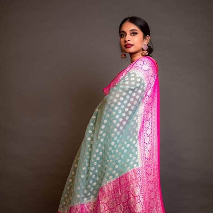 Designer Banarasi  Georgette Chiffon - Silk Saree