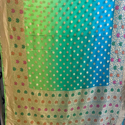 Designer Banarasi  Georgette Chiffon - Silk Saree with meenakari work