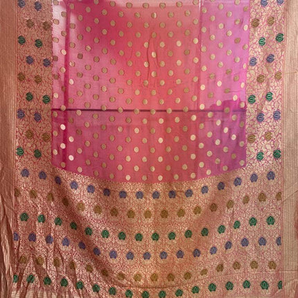 Designer Banarasi  Georgette Chiffon - Silk Saree with meenakari work