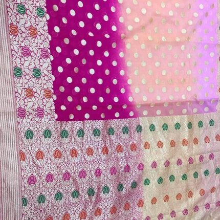 Designer Banarasi  Georgette Chiffon - Silk Saree with meenakari work