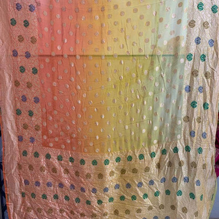 Designer Banarasi  Georgette Chiffon - Silk Saree with meenakari work