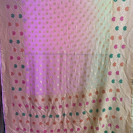 Designer Banarasi  Georgette Chiffon - Silk Saree with meenakari work