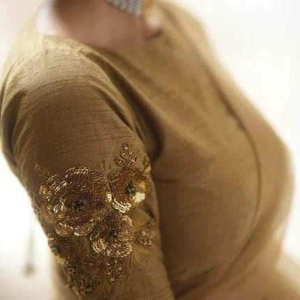 Designer organza Saree with Custom Blouse