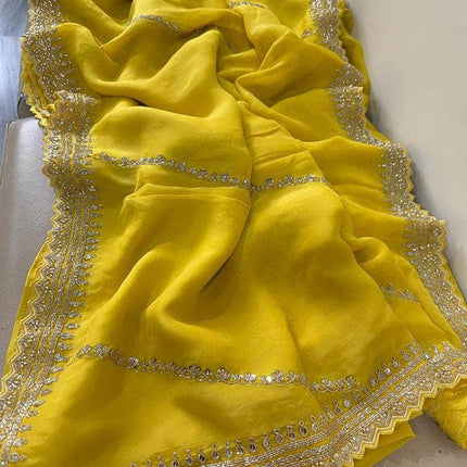 Designer Pure Organza Saree with sequence work