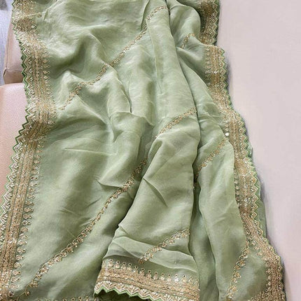 Designer Pure Organza Saree with sequence work