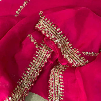 Designer Pure Organza Saree with sequence work
