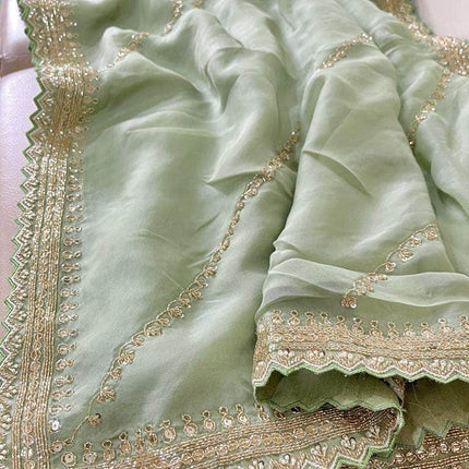 Designer Pure Organza Saree with sequence work