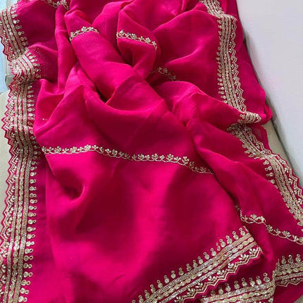 Designer Pure Organza Saree with sequence work