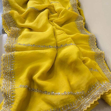 Designer Pure Organza Saree with sequence work