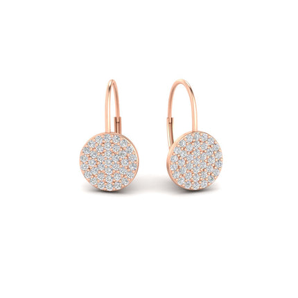 Diamond Disc Drop Earring
