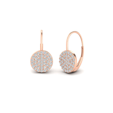 Diamond Disc Drop Earring