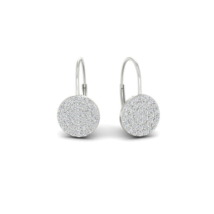 Diamond Disc Drop Earring