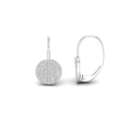 Diamond Disc Drop Earring