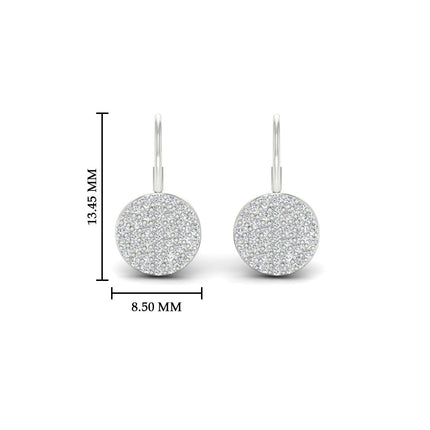 Diamond Disc Drop Earring