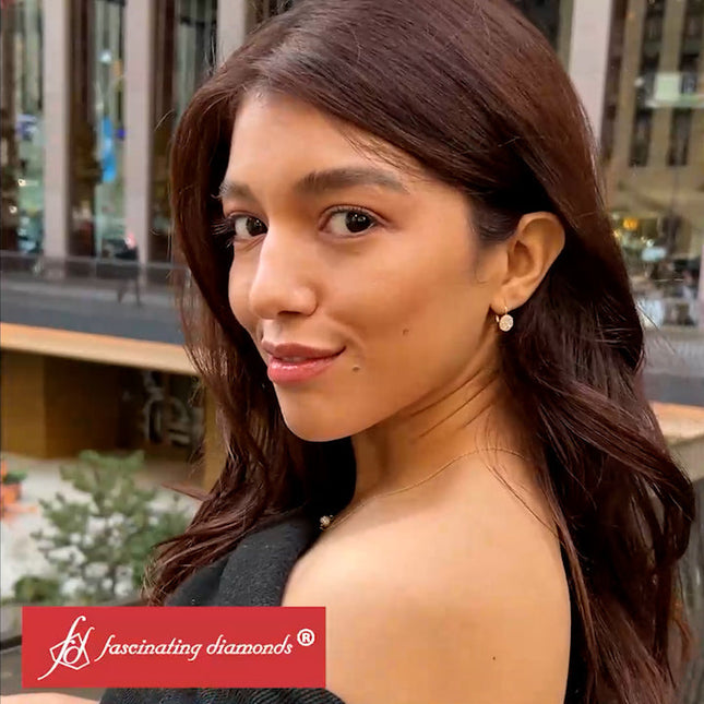 Diamond Disc Drop Earring