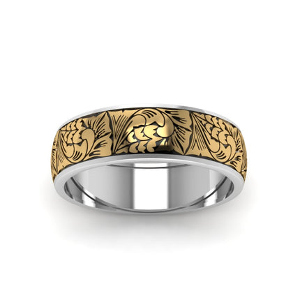 Engraved Mens Wedding Band