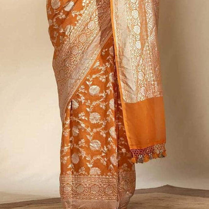 Exclusive Banarasi Khaddi Chiffon Georgette Silk Saree