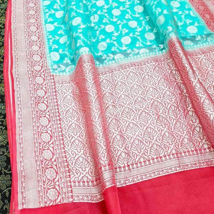 Exclusive Banarasi Khaddi Chiffon Georgette Silk Saree