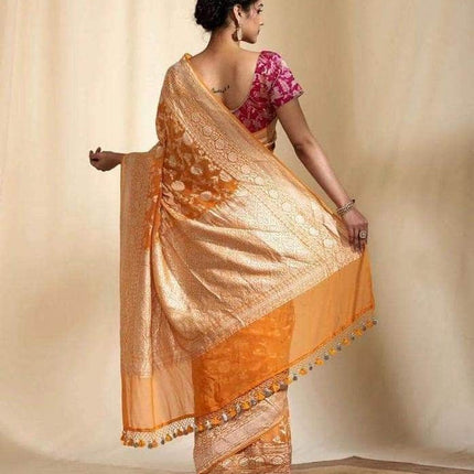 Exclusive Banarasi Khaddi Chiffon Georgette Silk Saree