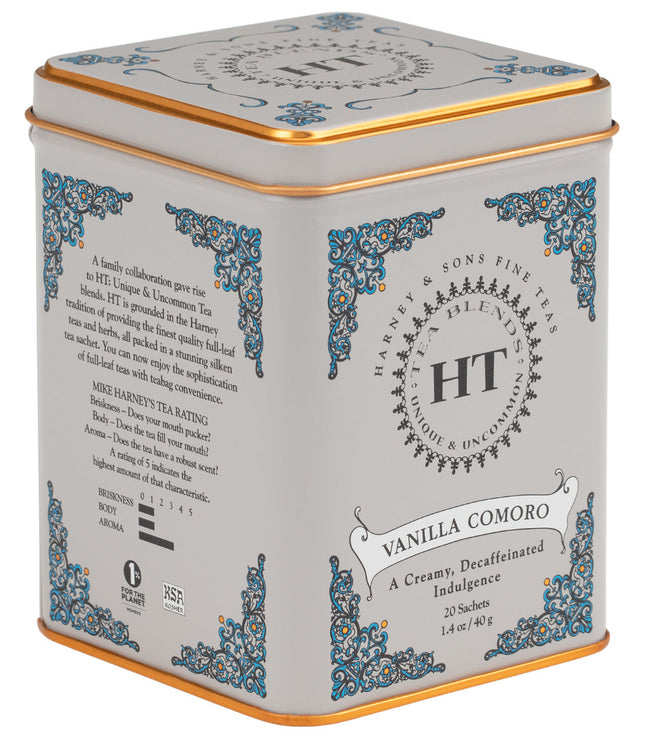 Decaf Vanilla Comoro, HT Tin of 20 Sachets