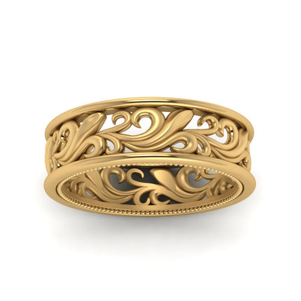 Filigree Gold Band Ring