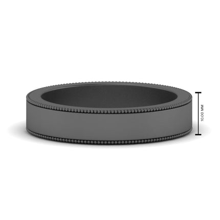 Flat Milgrain Mens Wedding Band