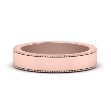 Flat Milgrain Mens Wedding Band