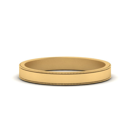 Flat Milgrain Mens Wedding Band
