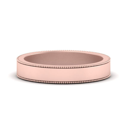 Flat Milgrain Mens Wedding Band