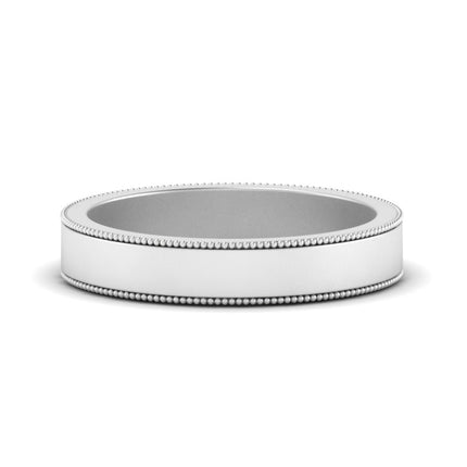 Flat Milgrain Mens Wedding Band