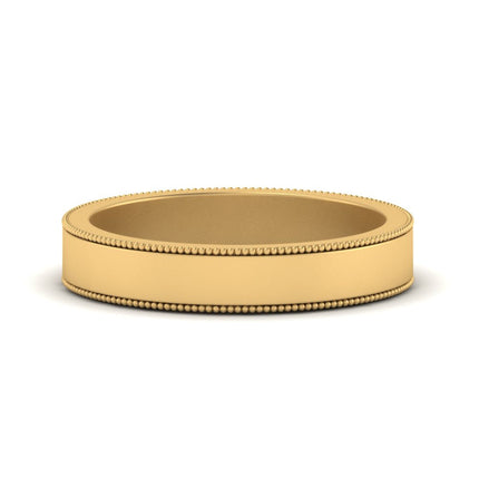 Flat Milgrain Mens Wedding Band