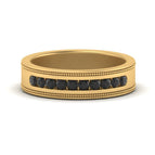 14k Yellow Gold / Black Diamond / Lab Grown