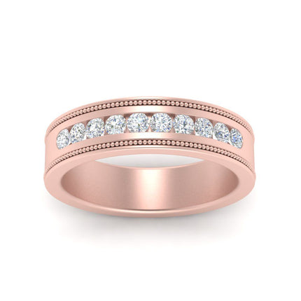 Flat Milgrain Mens Promise Band