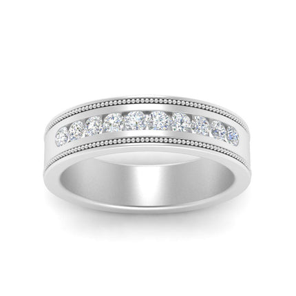 Flat Milgrain Mens Promise Band