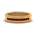 14k Yellow Gold / Ruby / Lab Grown