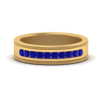 14k Yellow Gold / Blue Sapphire / Lab Grown