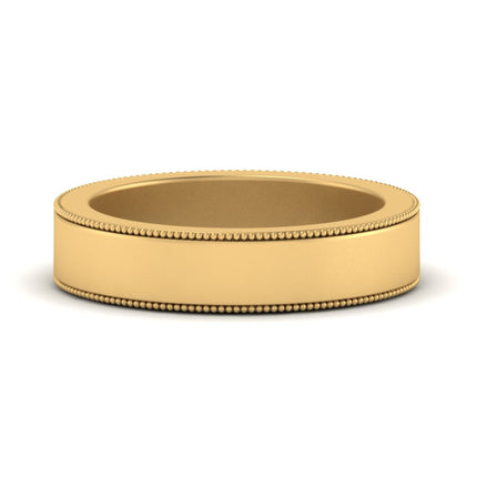 Flat Milgrain Mens Wedding Band