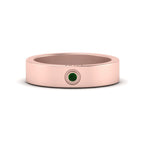 14k Rose Gold / Green Emerald / Lab Grown