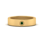 14k Yellow Gold / Green Emerald / Lab Grown