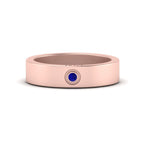 14k Rose Gold / Blue Sapphire / Lab Grown