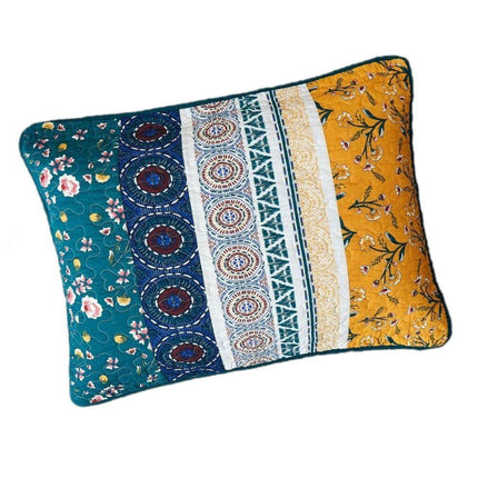 DaDa Bedding Patchwork Bed of Wild Flowers Floral King Size Pillow Sham Cover, 20" x 36" (JHW886)