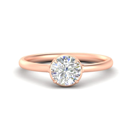 Flush Collet Solitaire Engagement Ring