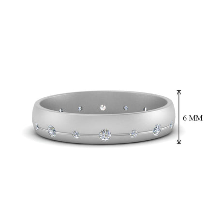 Flush Set Diamond Wedding Band