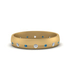 14K Yellow Gold / Blue Topaz / Lab Grown