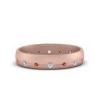 14K Rose Gold / Orange Sapphire / Lab Grown