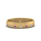 14K Yellow Gold / Purple Amethyst / Lab Grown